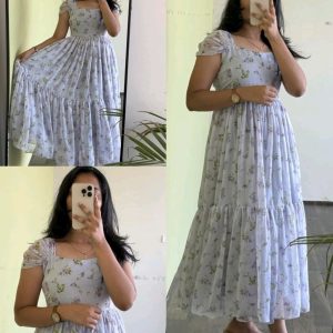 This Unique Style Georgette dress With beautiful colour Adding The Charm Just The Way Lights Do To Festival