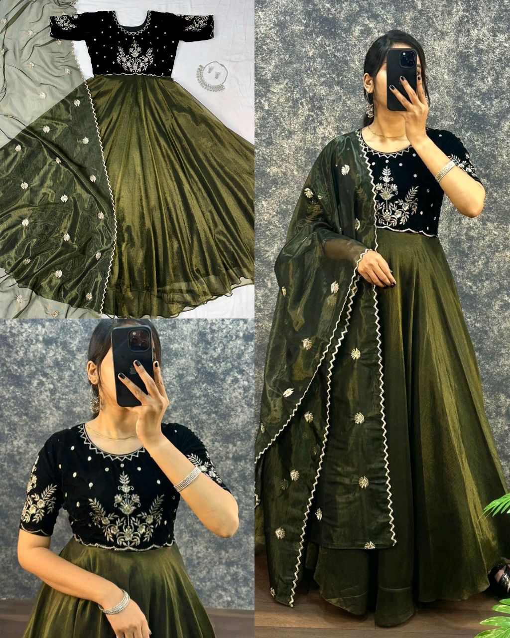 Trendy Pretty Womens Gown With Dupatta