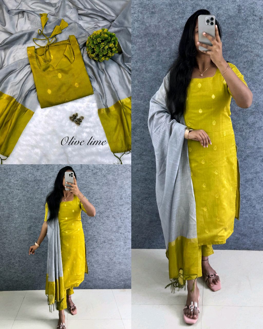 Elevate your style with this stunning pure silk cotton (Kurti+pant+dupatta) set ethinicwear outfit🥰