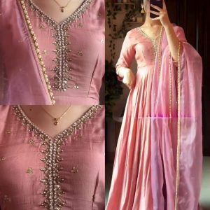 New Designer Party Gown Pant & Dupatta Set