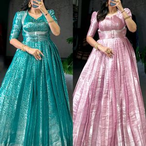 Gown With Coat, Draped in culture, twirling in style.