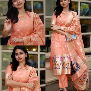 TRENDY BANRASI SILK STICHED WOMEN SUIT