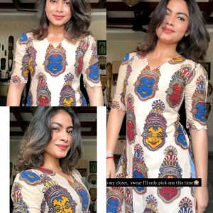 Traditional Kalamkari-Inspired Print Kurti