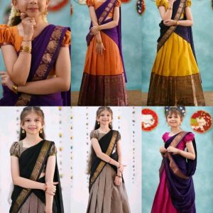 Beautiful kids pattu pavadai