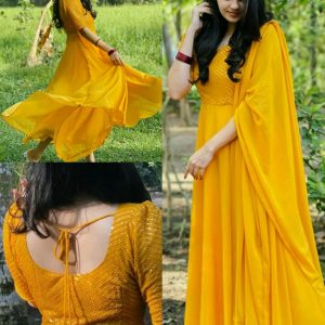 Stylish Partywear Gown with Dupatta