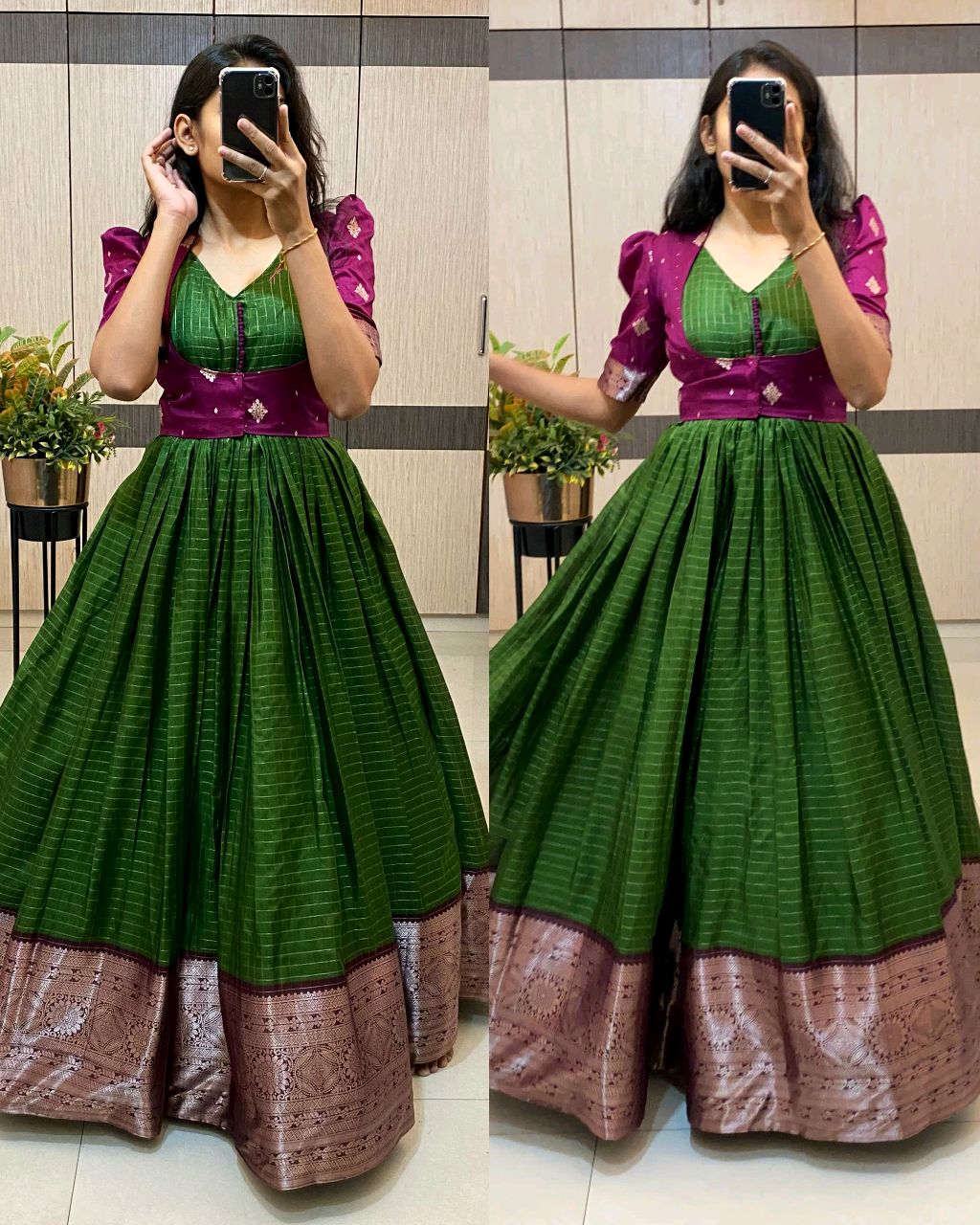 Trendy Super hit long gown with koti