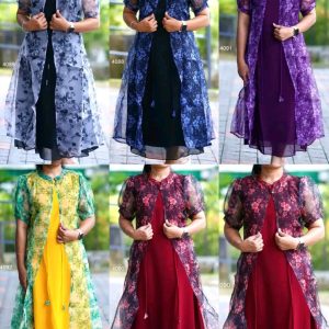 Pretty fox georgette with jackets Style