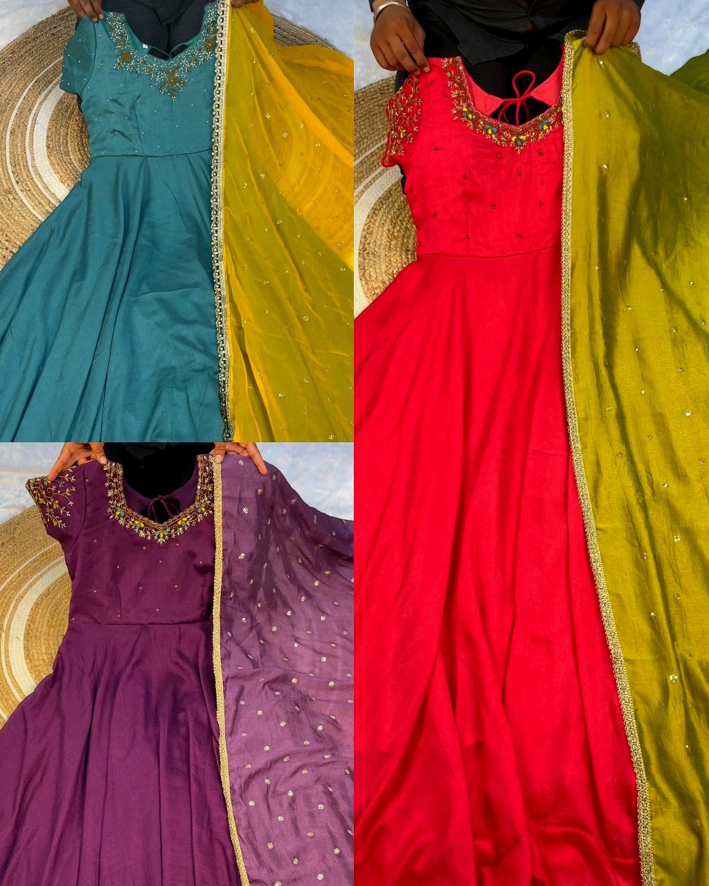 Vichitra Silk Fabric with Maggam Work, huge 8 mtrs flair, stunning design, perfect for special occasions like Elegant look, rich texture, and beautiful Maggam embroidery details make it extraordinary