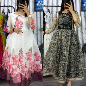 Blooming with beauty in this elegant floral print dress