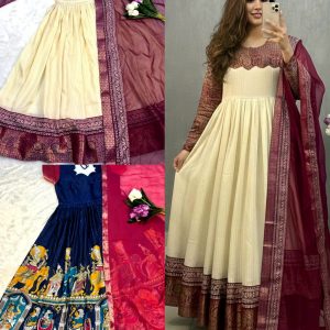 Trendy Tradational Beautiful Gown with dupatta