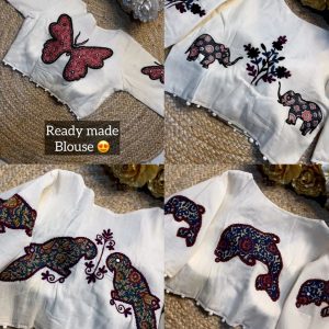 Beautiful Applique work Bloue