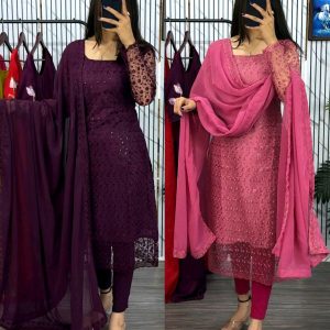 New Launching premium net fabric with beautiful chikankari work