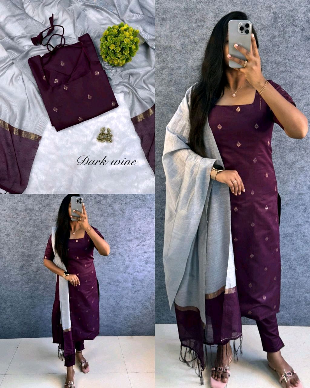 Elevate your style with this stunning pure silk cotton set ethinicwear outfit🥰