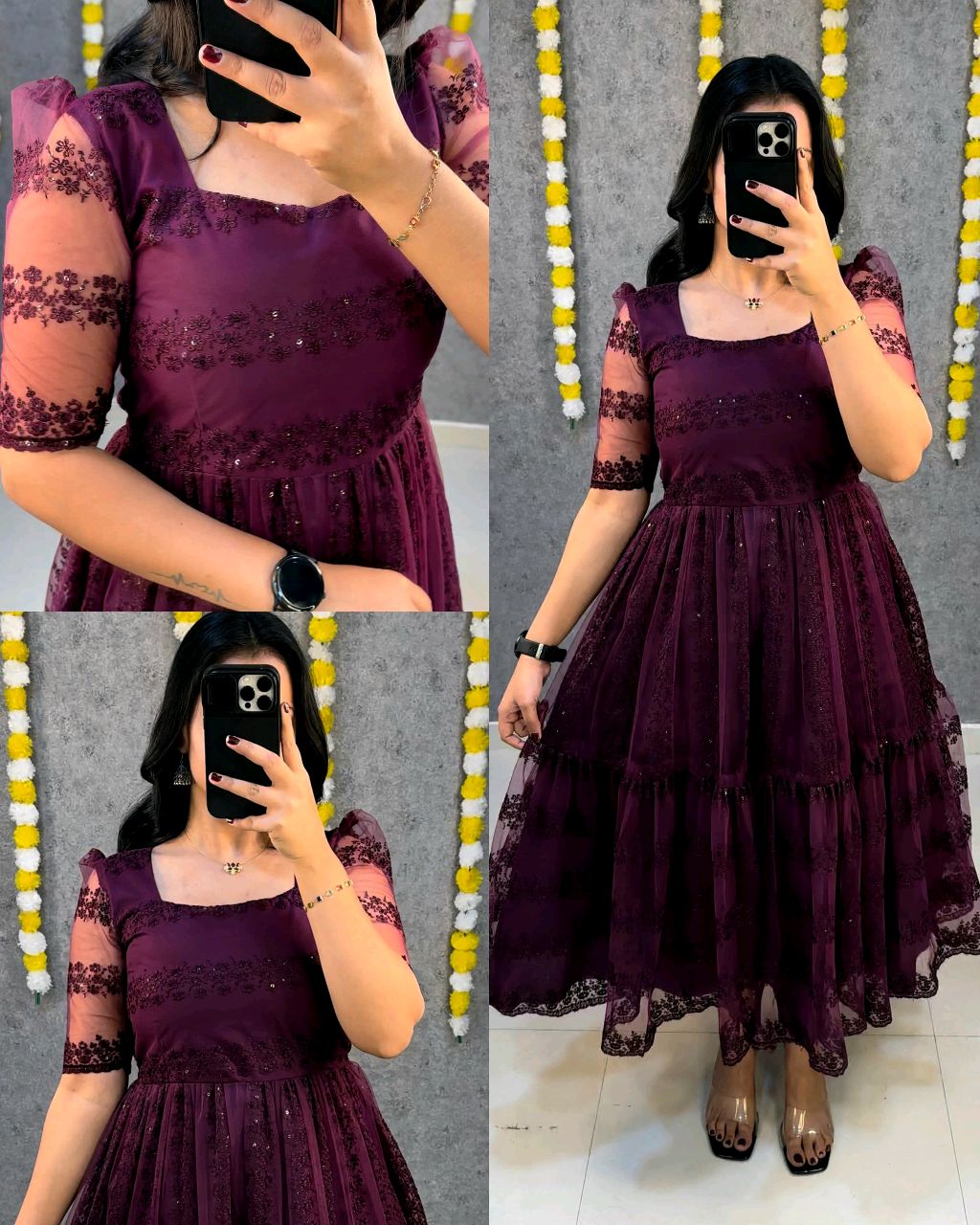 Launching beautiful flower-embroidery sequence work frocks to make your princess look even more cute and pretty - Image 2