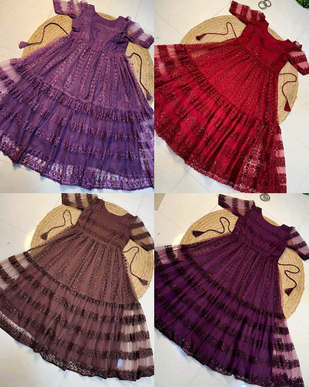 Launching beautiful flower-embroidery sequence work frocks to make your princess look even more cute and pretty - Image 5