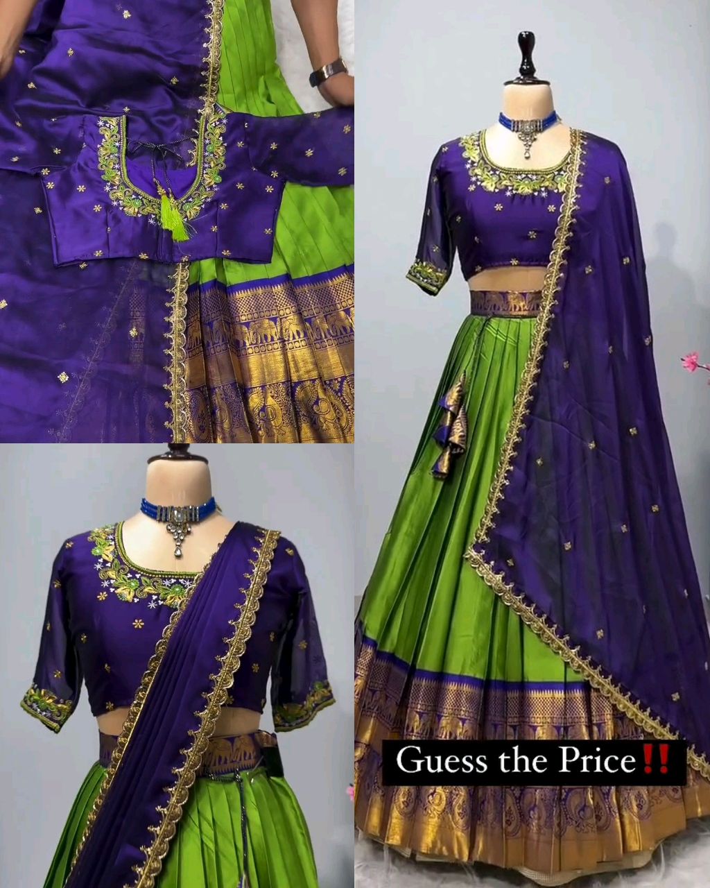 Ready to Wear Premium Quality Pure Kanjivaram silk full stiched Lehenga