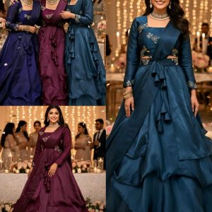 ✨ *Launching Our Latest Festivel Collection Beautiful Heavy Space Silk 3 In 1 Style Lehenga choli Set Double Frill – Where Elegance Meets Comfort!* ✨