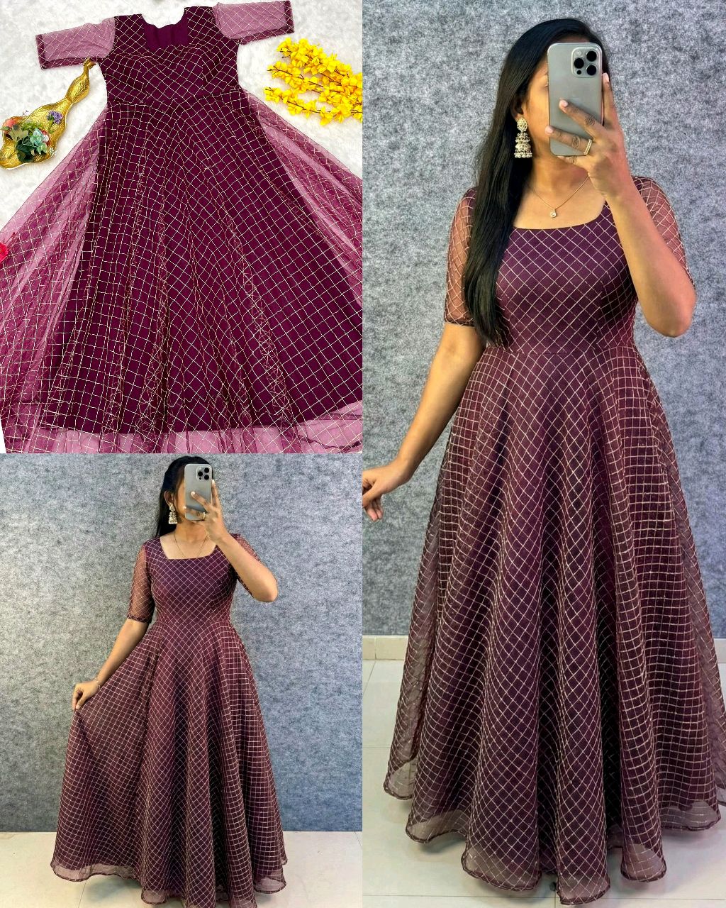 New Launching silver embroidered coding work frock’s to make you priencess look even more cute and pretty