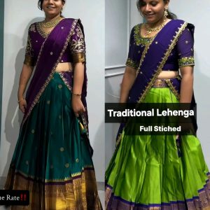 Ready to Wear Premium Quality Pure Kanjivaram silk full stiched Lehenga