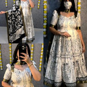 Launching Telugu Bigboss Ritu choudhary kalamkari Anarkali + Dupatta Recreation 😍