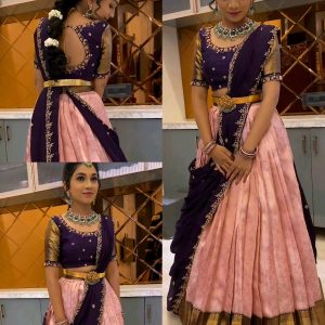 Ready to Wear Premium Quality Pure Kanjivaram silk full stiched Lehenga