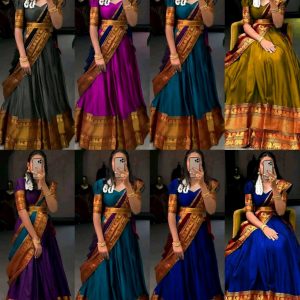 TRADATIONAL HALF SAREE LEHENGA CHOLI