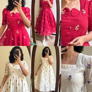 Celebrate this joy of dressing in the best way 🤍 here presenting you a beautiful and comfortable maxi with beautiful 💐flower Embroidery all over. one for yourself this coming Season 😍😍