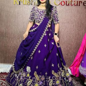 Beautifully Full Stitched Embroidered Designer Lahenga Choli For Marriage/Festive Season