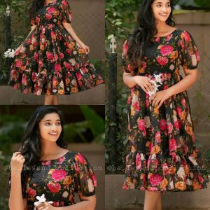 Stylish Floral Outfit Summer Dress