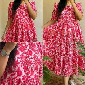 Summer New Beautiful printed Gown dress