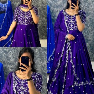 Best Premium Look Festival Gown with Dupatta