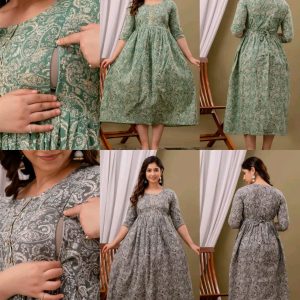Women's Pure Cotton Printed Feeding / Maternity Wear
