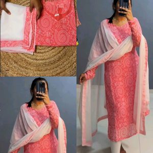 Beautiful Village Printed Kurti With Dupatta