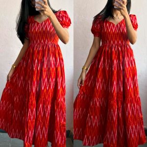 New Designer Ikkat Frock😍