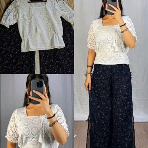 Trendy Top and Plazzo Bottom Outfit