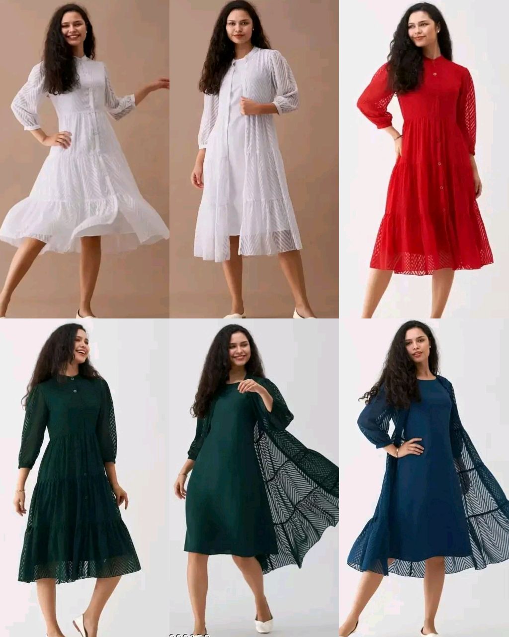 Latest Premium Quality Beautiful Georgette Woven Zikzak Jacket Kurta - Image 6