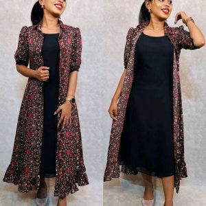 Attractive New Fashion Front Slit Long Jacket Kurta With Separate Stitched Inner