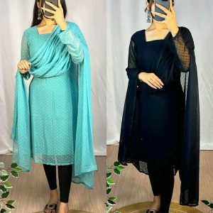 Trending kurti with dupatta with New Colours beautiful colours
