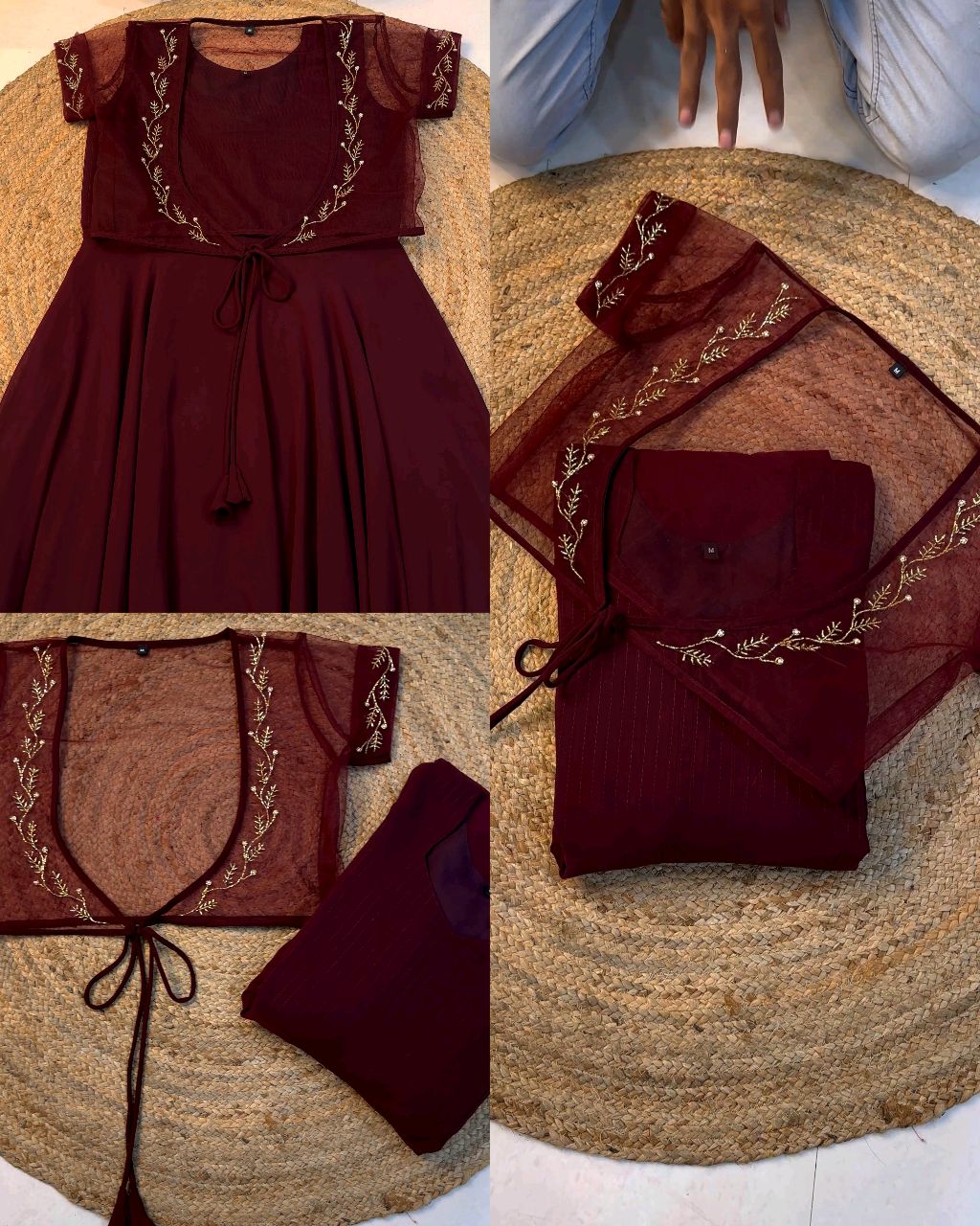 Wear in 2ways ❤️ Gown + Removable coat - Image 3