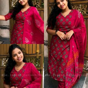 Premium Wearing This Printed Kurta and Palazzo Set With Dupatta