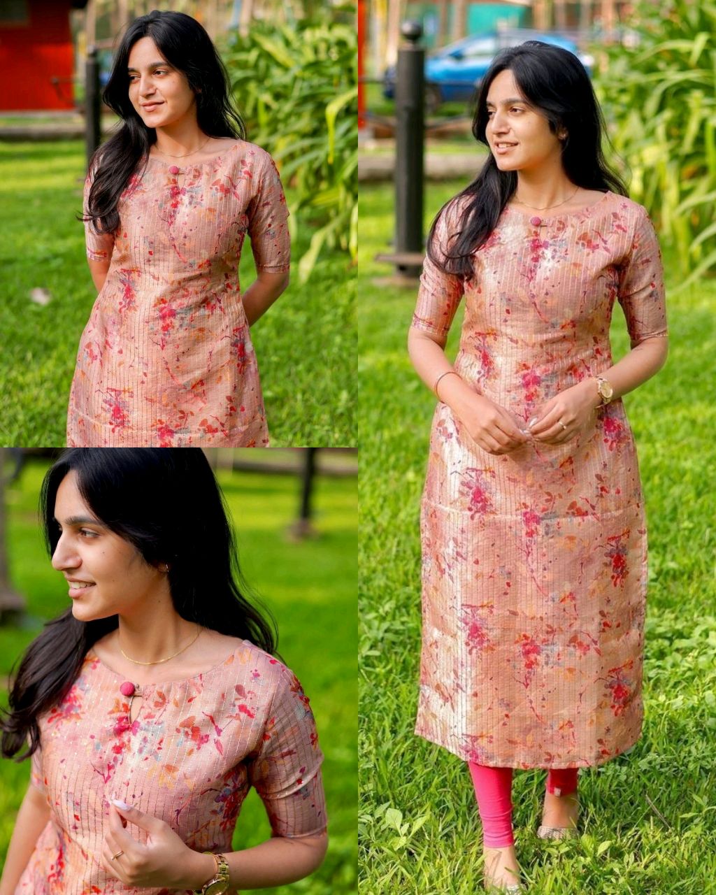 READY TO WEAR CHANDERI COTTON DIGITAL PRINTED KURTI FOR DAILY AND OFFICE COMFORTABLE WEAR - Image 2