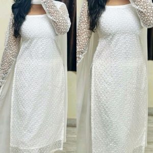 New beautiful White Colour Kurta with Dupatta