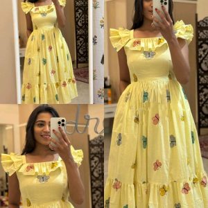 Look stylish and walk in comfort with our New colourfull butterfly Midi