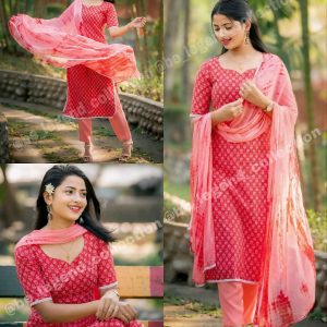 Women cotton Printed Kurta set