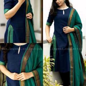 Superior And Elegant Cotton Kurta With Dupatta Set