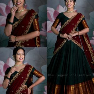 Trendy Traditonal Half Saree for Women