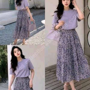 Trendy Top & Skirt Combo