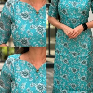 Women's Straight Floral Printed Kurti