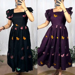 Elevate your style with the Butterfly Muska Cotton Maxi