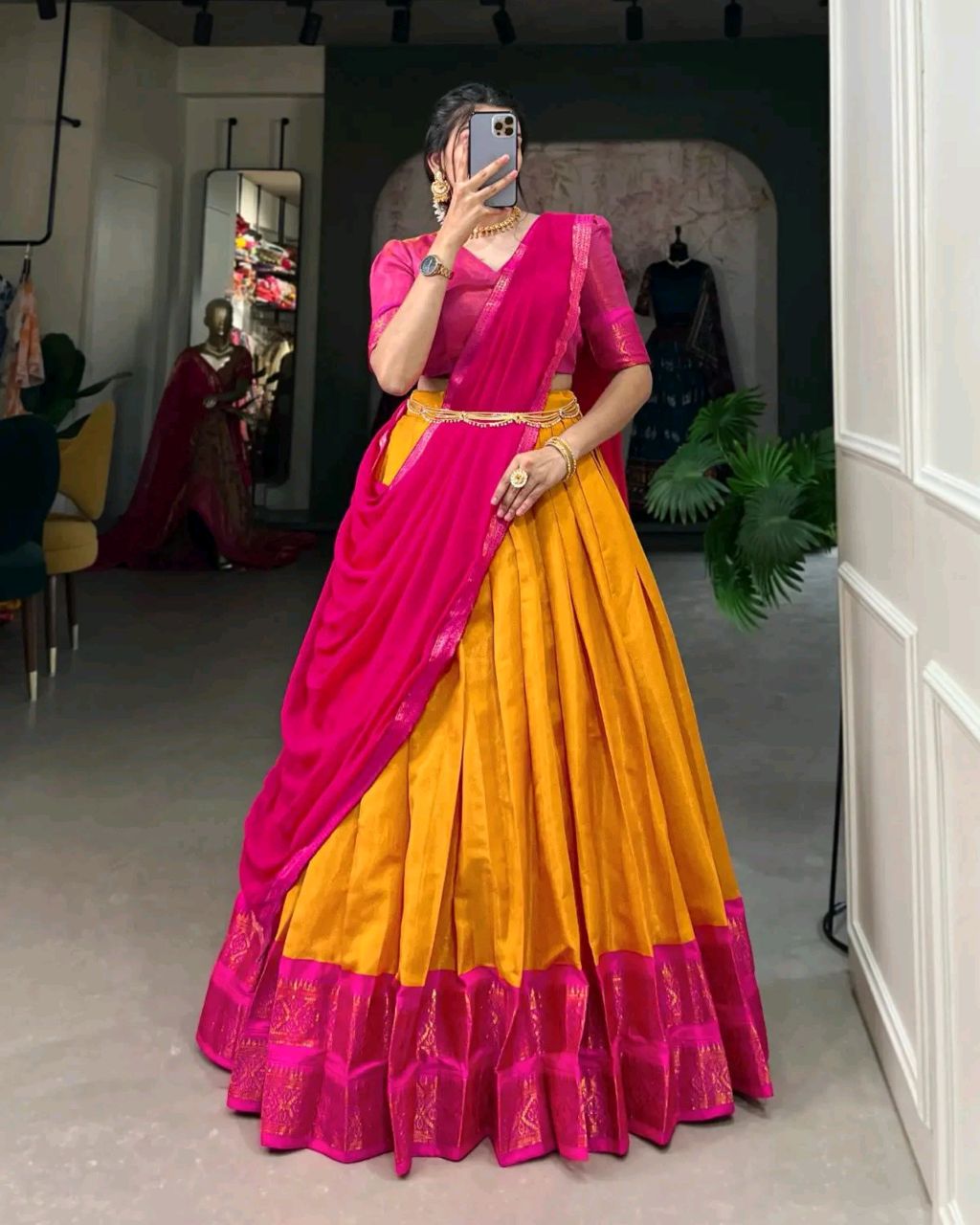 South Indian Traditional Half Saree - Image 6